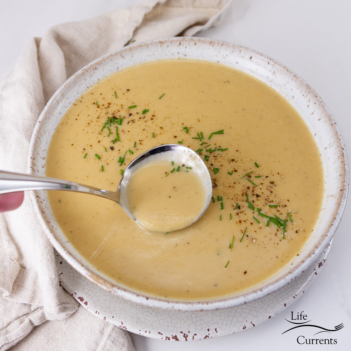 Caramelized Onion & Roasted Garlic Bisque